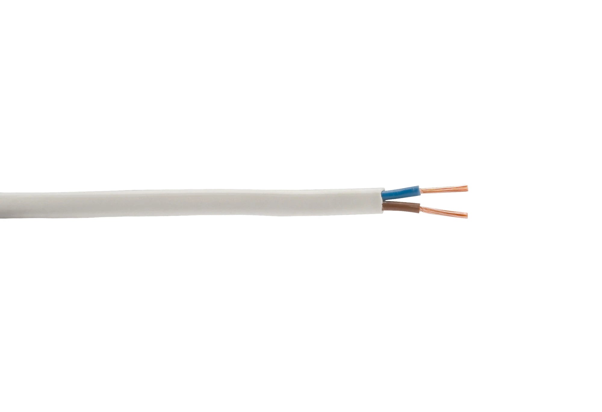 CABLE ELÉCTRICO PLANO H05VVH2-F 2X1MM22 BLANCO 25M