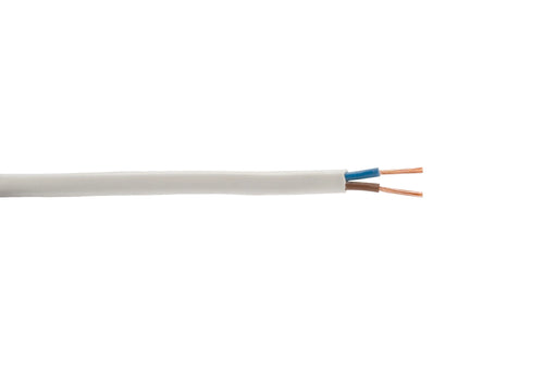 CABLE ELÉCTRICO PLANO H05VVH2-F 2X1MM22 BLANCO 25M