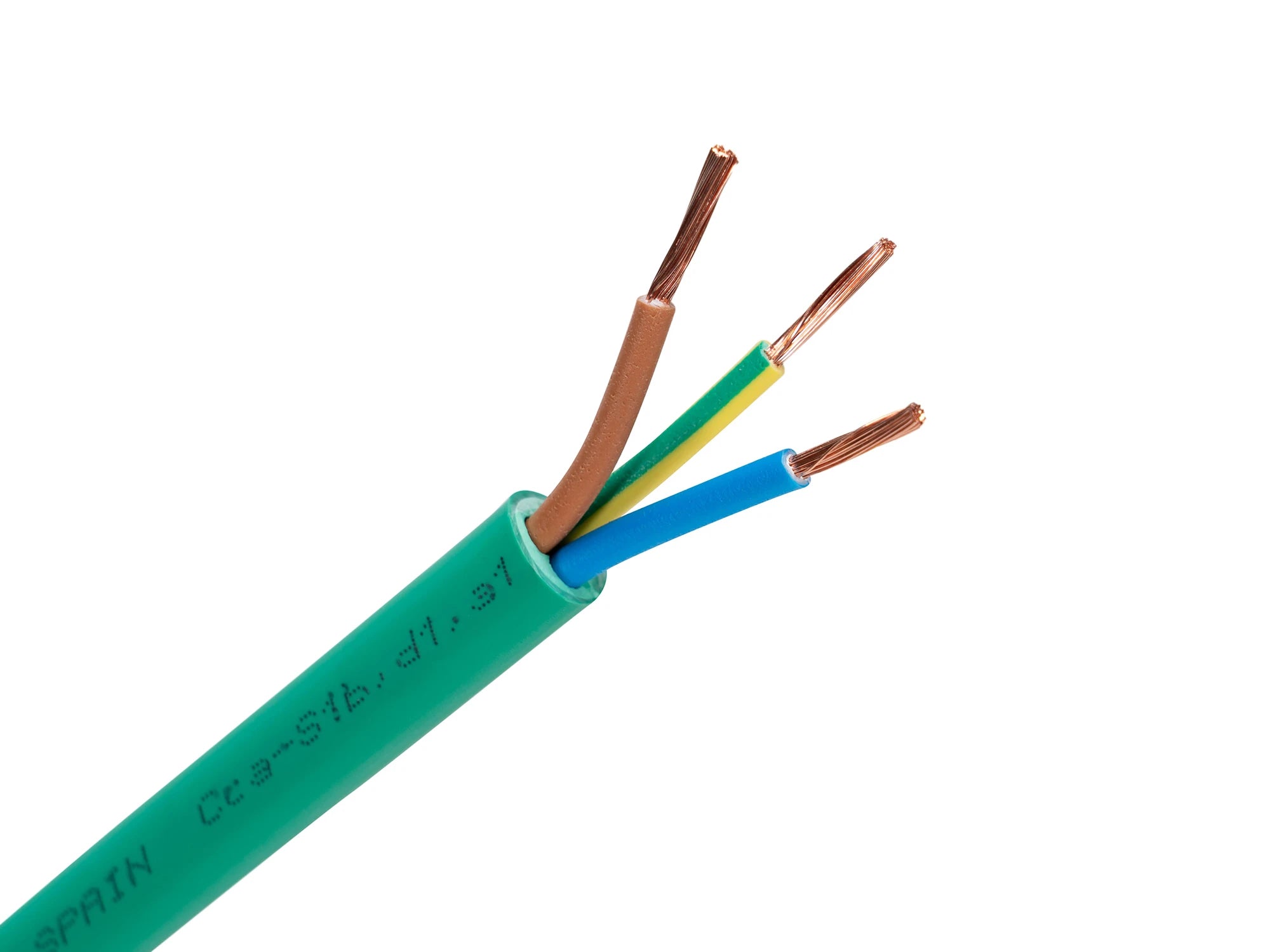 CABLE LIBRE DE HALÓGENOS RZ1-K 3G 1.5MM2 VERDE METRO LINEAL