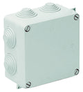CAJA DE REGISTRO ELÉCTRICO ESTANCA 110X110X60MM PARA SUPERFICIE DE EXTERIOR CON TAPA DE TORNILLO