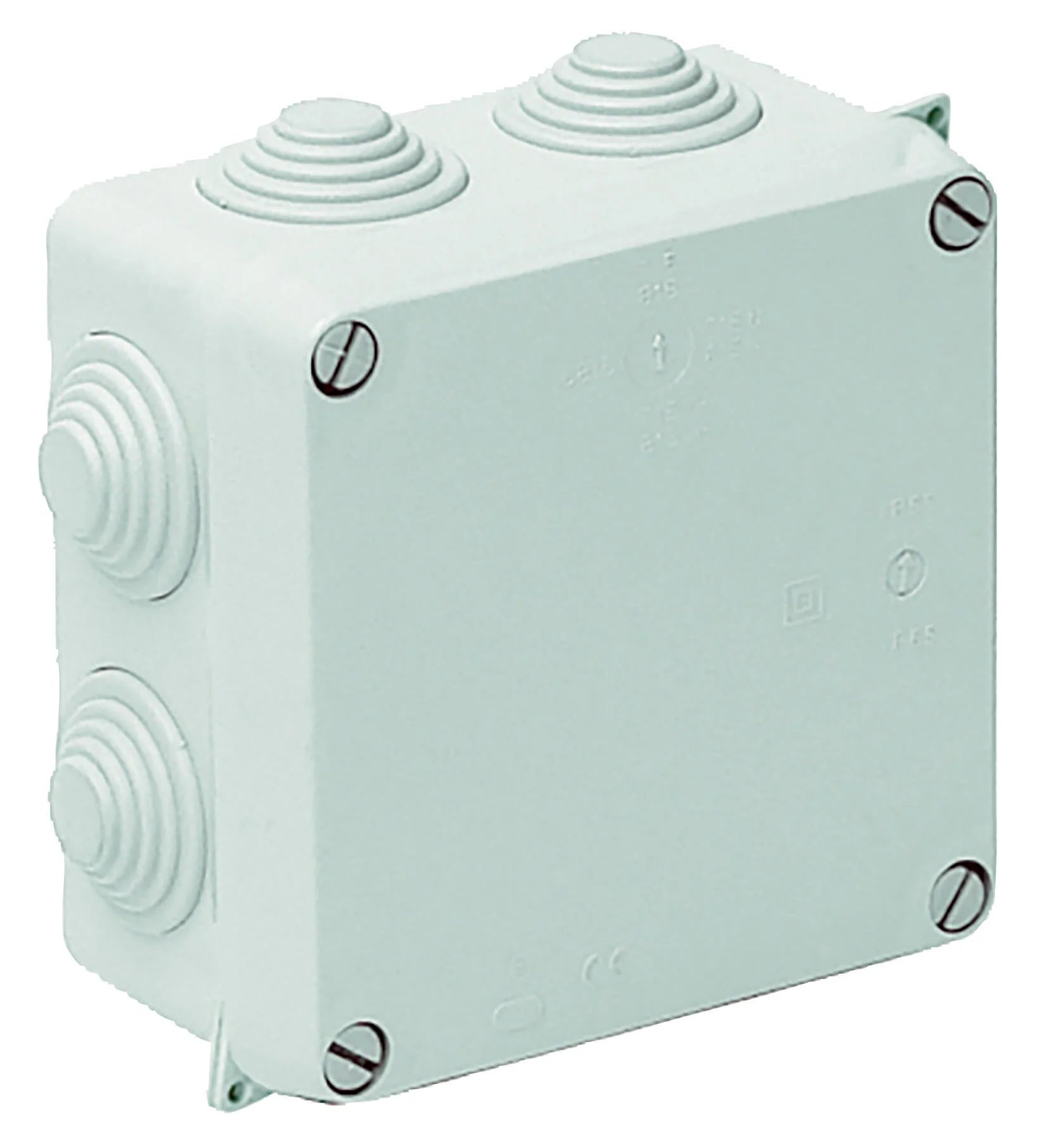CAJA DE REGISTRO ELÉCTRICO ESTANCA 110X110X60MM PARA SUPERFICIE DE EXTERIOR CON TAPA DE TORNILLO