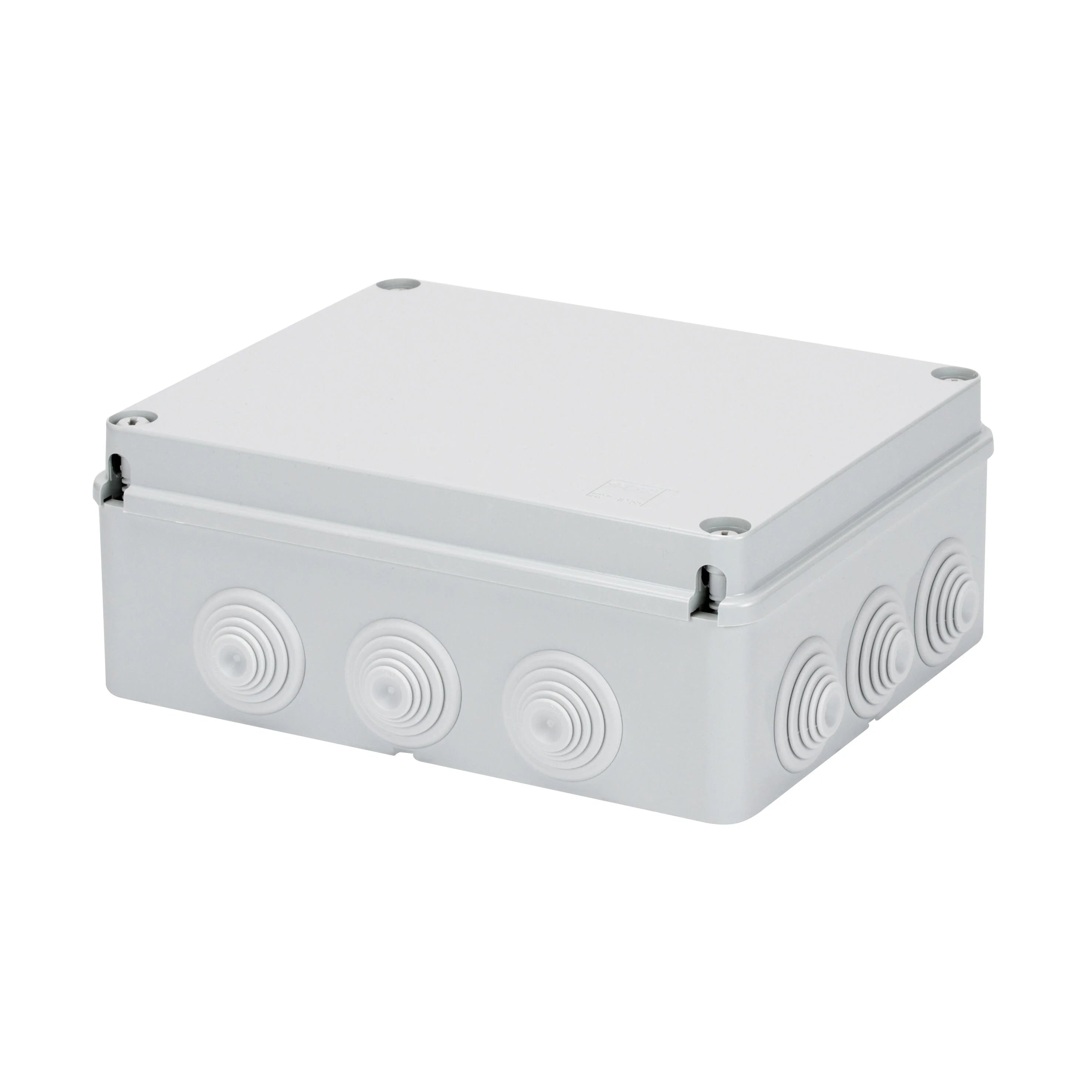 CAJA DE REGISTRO ELÉCTRICO ESTANCA 240X190X90MM PARA SUPERFICIE DE EXTERIOR CON TAPA DE TORNILLO
