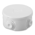 CAJA DE REGISTRO ELÉCTRICO ESTANCA Ø80X40MM PARA SUPERFICIE DE EXTERIOR CON TAPA A PRESION