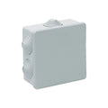 CAJA DE REGISTRO ELÉCTRICO ESTANCA 80X80X40MM PARA SUPERFICIE DE EXTERIOR CON TAPA A PRESIÓN PACK 6UDS